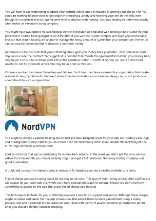 Trying To Find A Web Host To Your Firm? Appear Here!