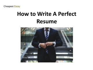 How To Write A Perfact Resume