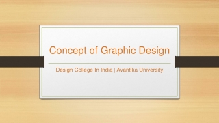 Graphic Design Concepts - Avantika University