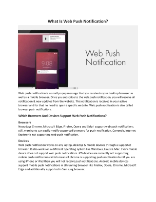What Is Web Push Notification?