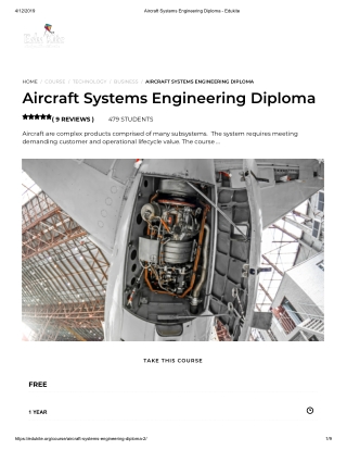 Aircraft Systems Engineering Diploma- Edukite