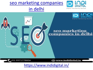 Find the best seo marketing companies in delhi