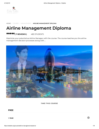 Airline Management Diploma - Edukite