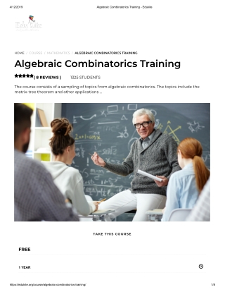 Algebraic Combinatorics Training - Edukite