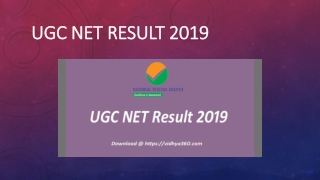 UGC NET Result 2019 | nta.ac.in CBT Result, Cut Off & Answer Key