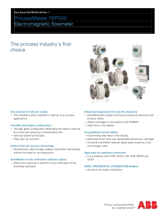 ABB Electromagnetic Flow Meter | Seeautomation & Engineers