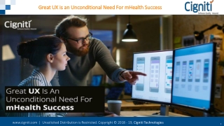 Great UX is an Unconditional Need For mHealth Success