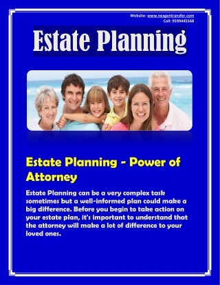 Estate Planning - Special Power of Attorney