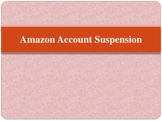 Amazon Account Suspension