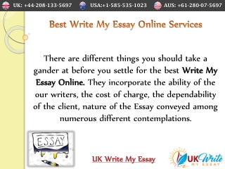 Best Write My Essay Online Services