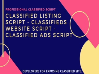 Classified Ads Script - Classifieds Ads Portal Development Script