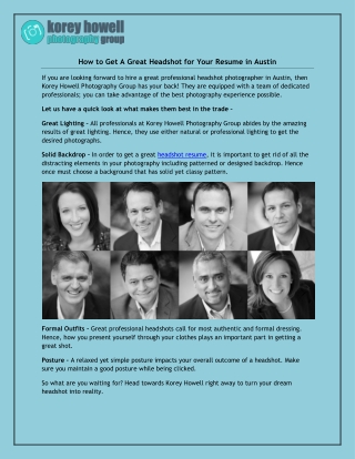 How to Get A Great Headshot for Your Resume in Austin