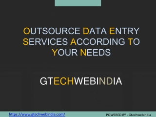 Outsource Data Entry Services According To Your Needs