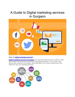 A Guide to Digital marketing services in Gurgaon