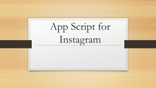 App Script For Instagram