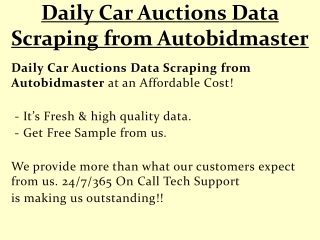 Daily Car Auctions Data Scraping from Autobidmaster