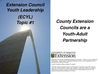 Extension Council Youth Leadership (ECYL) Topic #1