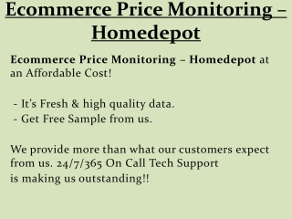 Ecommerce Price Monitoring – Homedepot