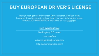 Buy European Driver’s License