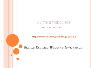 Simple Elegant Wedding Invitations