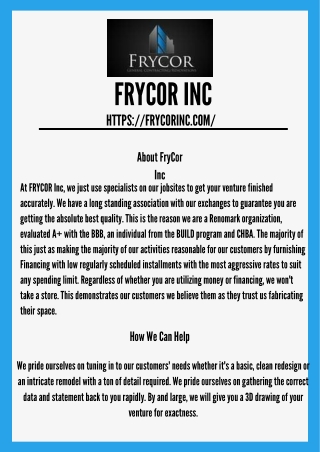 Frycor Inc