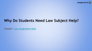 How Law Assignment Is The Necessary?