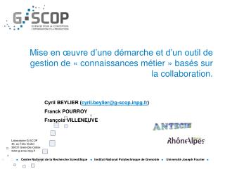 Mise en œuvre d’une démarche et d’un outil de gestion de « connaissances métier » basés sur la collaboration.