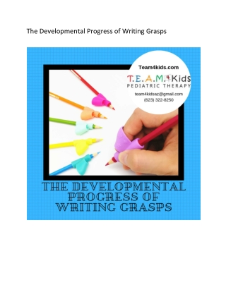 The Developmental Progress of Writing Grasps | Occupational Therapy