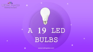 Install A19 LED Light Bulbs in your Indoor Places