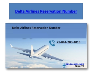 Delta Airlines Reservation Number