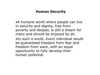 Human Security