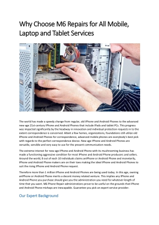 Phones Laptops Tablets Repair Services
