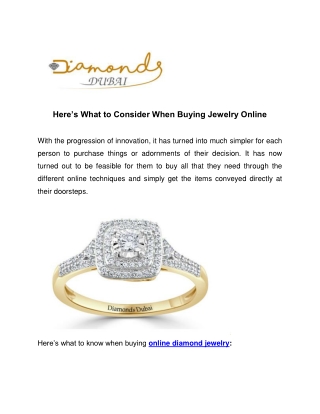 Here’s What to Consider When Buying Jewelry Online