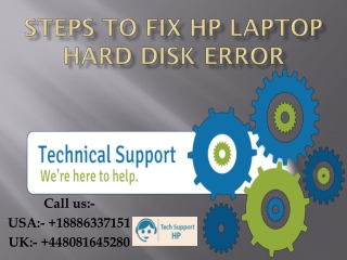 Steps to Fix HP Laptop Hard Disk Error