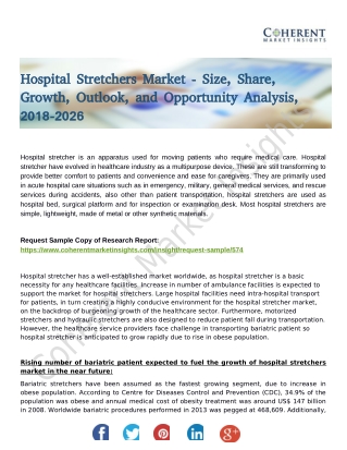 Hospital Stretchers Market to Reflect Significant Incremental Opportunity During 2018-2026