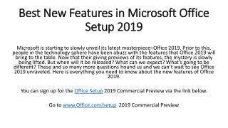 Best New Features in Microsoft Office Setup 2019