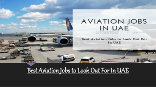 Best Aviation Jobs to Look Out For In UAE