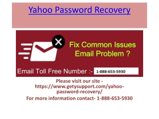 Yahoo Password Recovery & Account Recovery