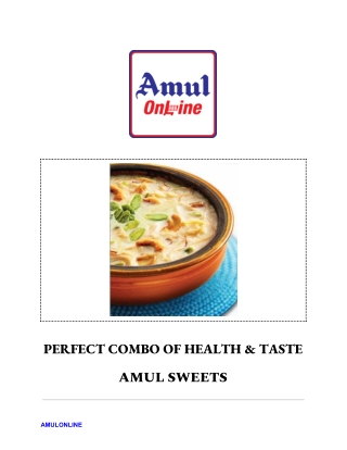 Amul Sweets: Rosogolla, Shrikhand & Gulab Jamun Online