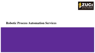 Robotic Process Automation Services