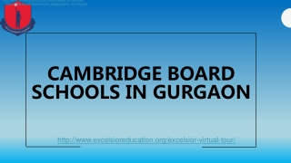 Cambridge board schools in Gurgaon