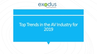 Top Trends in the AV Industry for 2019