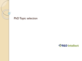 PHD Topics Selection