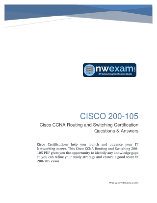 Cisco CCNA Routing and Switching Certification 200-105 Questions & Answers