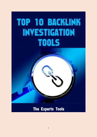 Top 10 Backlink Investigation Tools