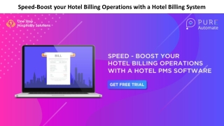 Speed-Boost your Hotel Billing Operations with a Hotel PMS Software - Pure Automate Presentation