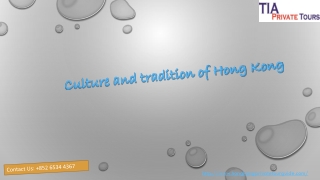 Culture and tradition of Hong Kong