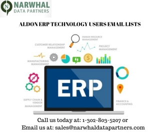 Aldon ERP Technology Users Email List | Aldon ERP List IN USA