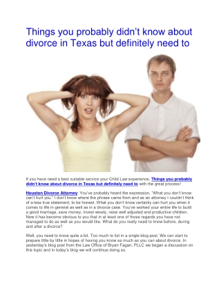 Things you probably didn’t know about divorce in Texas but definitely need to