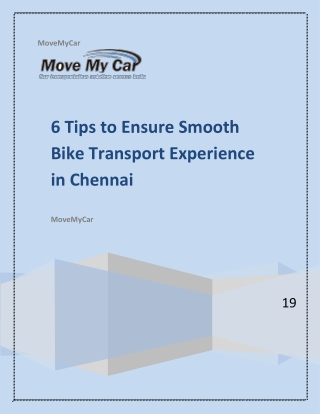 6 Tips to Ensure Smooth Bike Transport Experience in Chennai